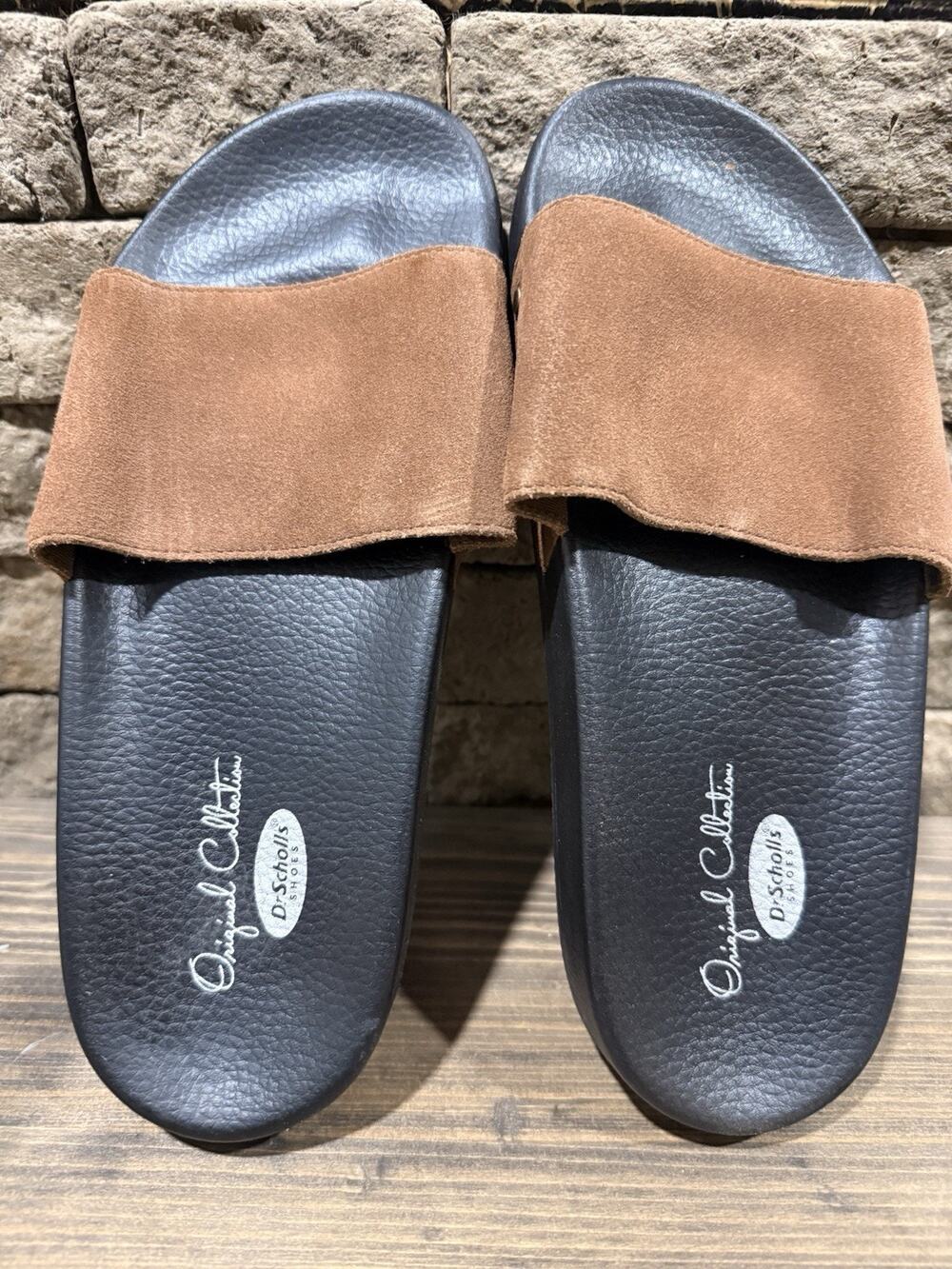 Woman's Sandals Dr. Scholl's Pisces Brown Original Collection 8M, leather upper